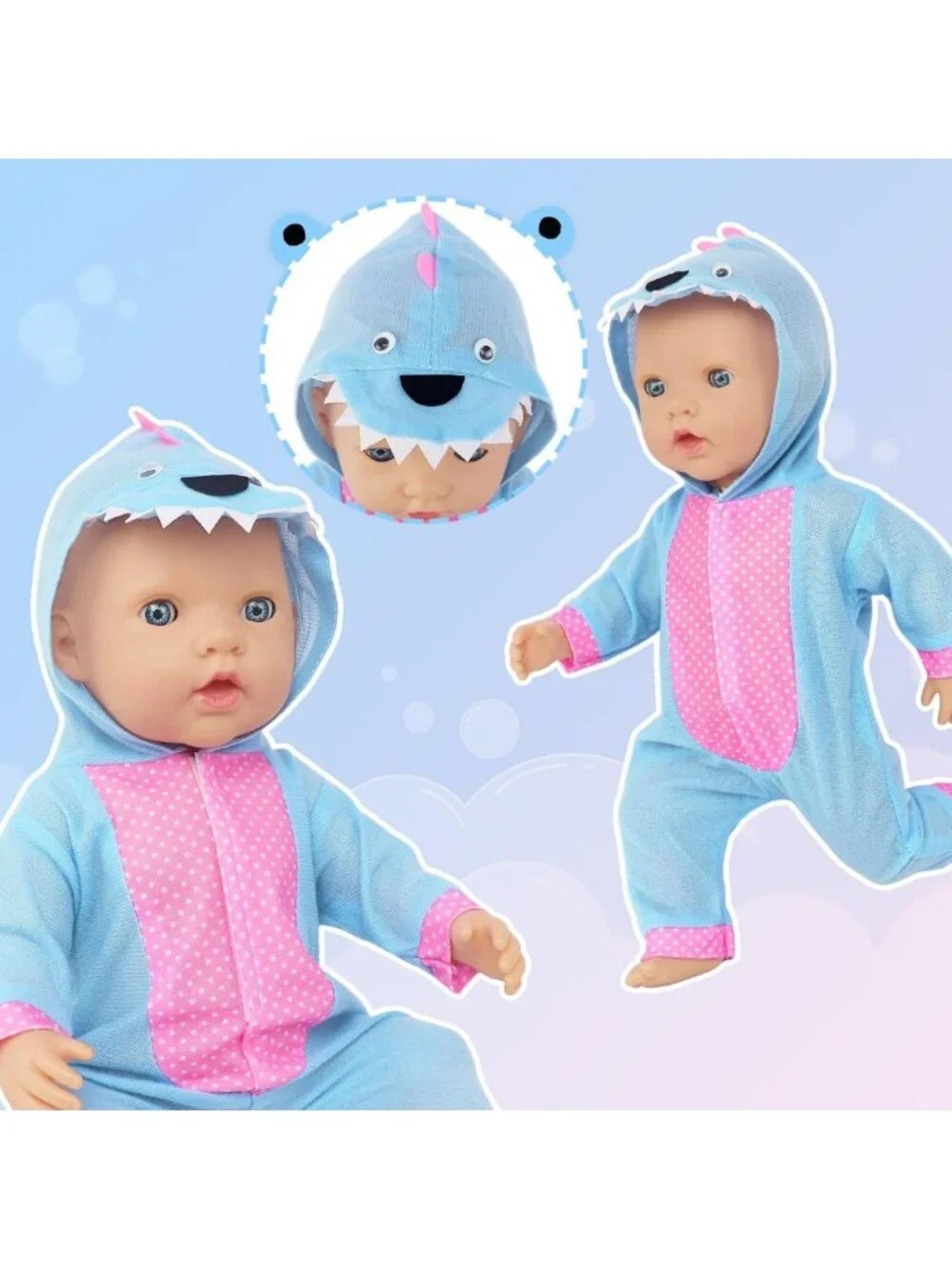6 Sets Adorable Reborn Doll Animal Jumpsuits for 14-17 Inch Dolls, Cute Outfits